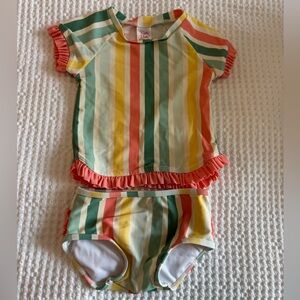 Ruffle Butts Striped Swim Set bikini